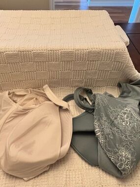 Lane Bryant Nude and Sage Green Bras
